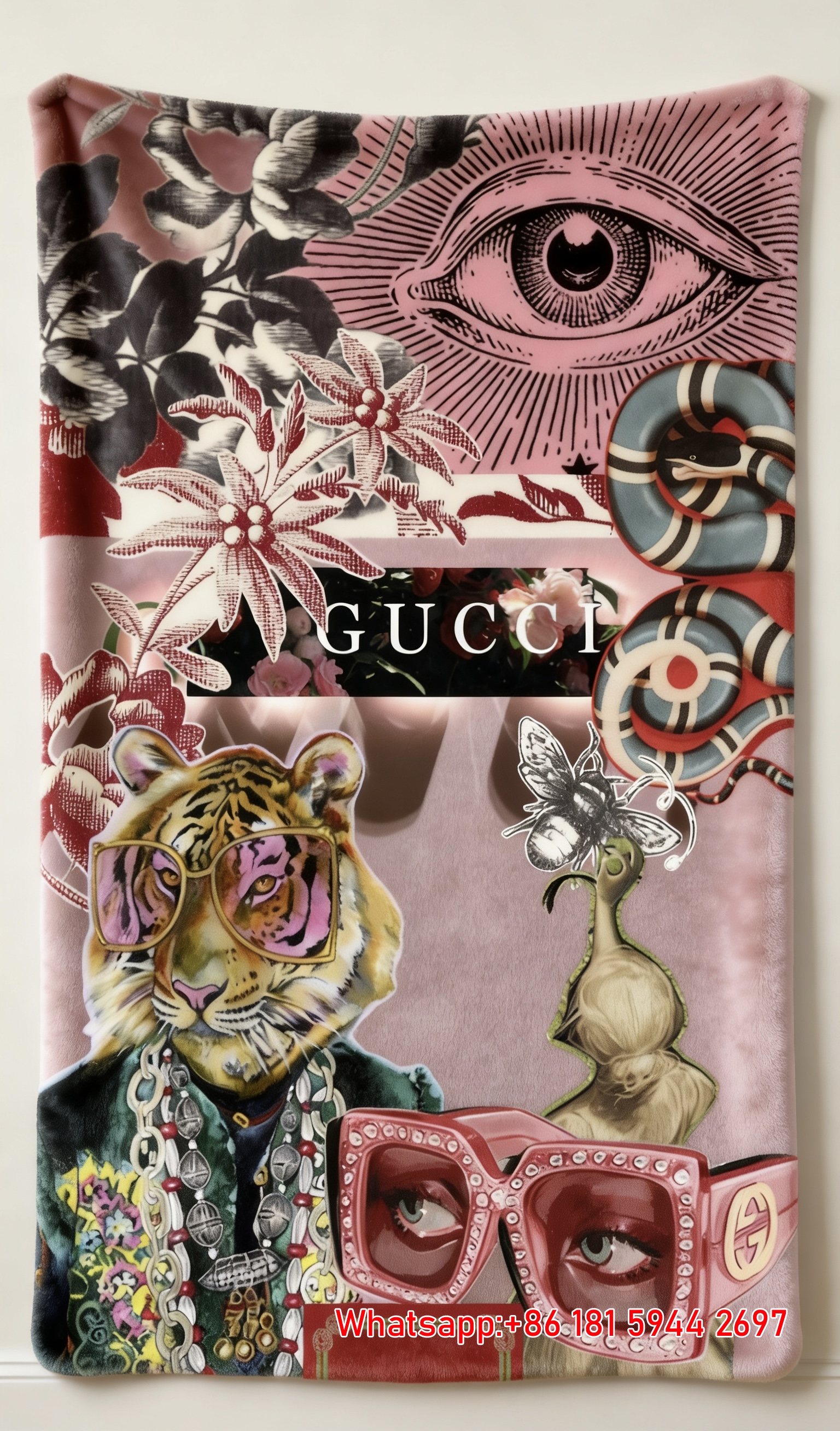 Gucci Surreal Vision Throw Blankets IMG_2936